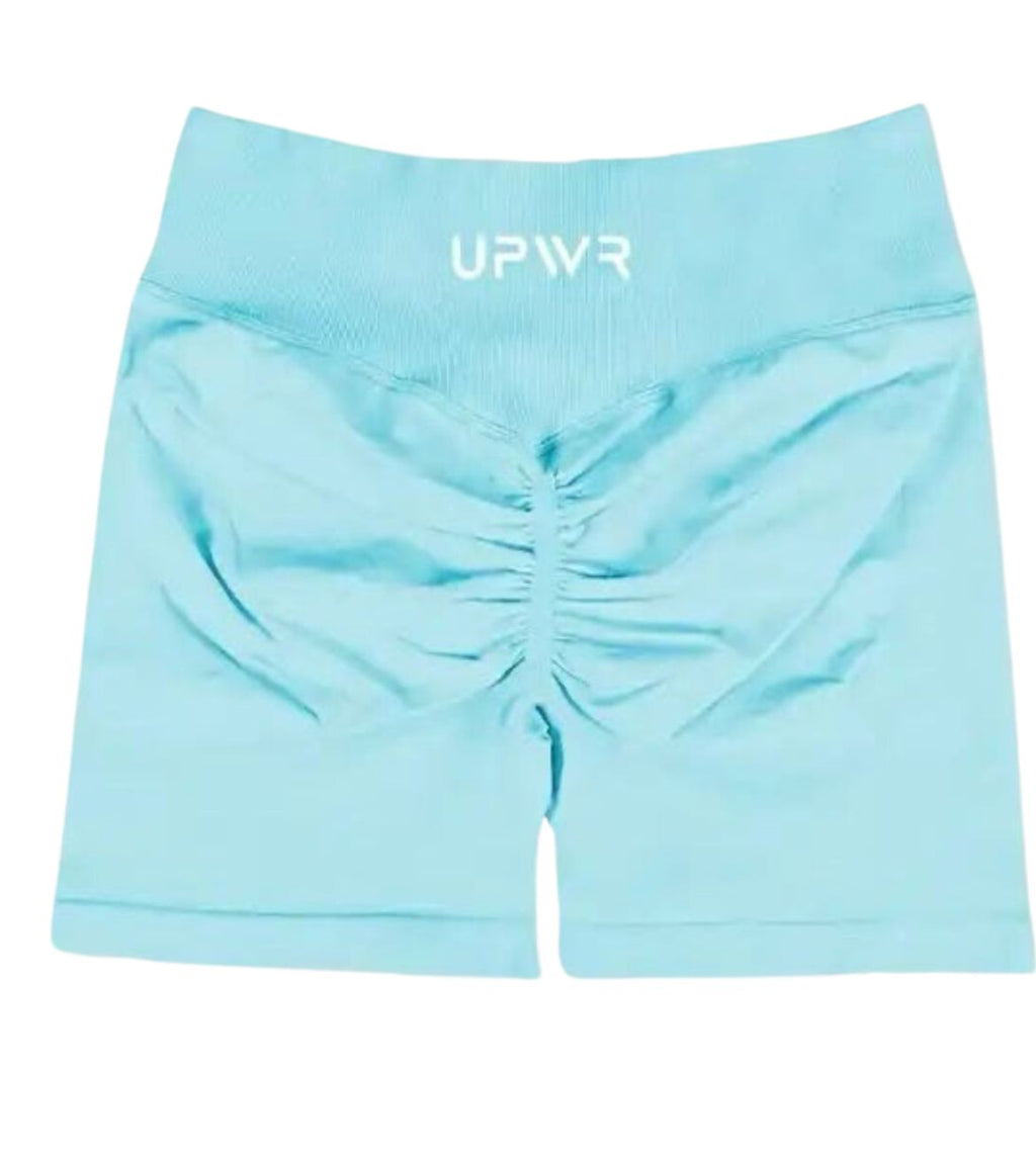 Scrunch Shorts Light Blue | UPWR