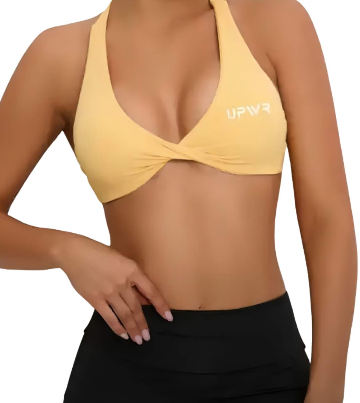 Twisted Sports Bra Bright Yellow| Upwr