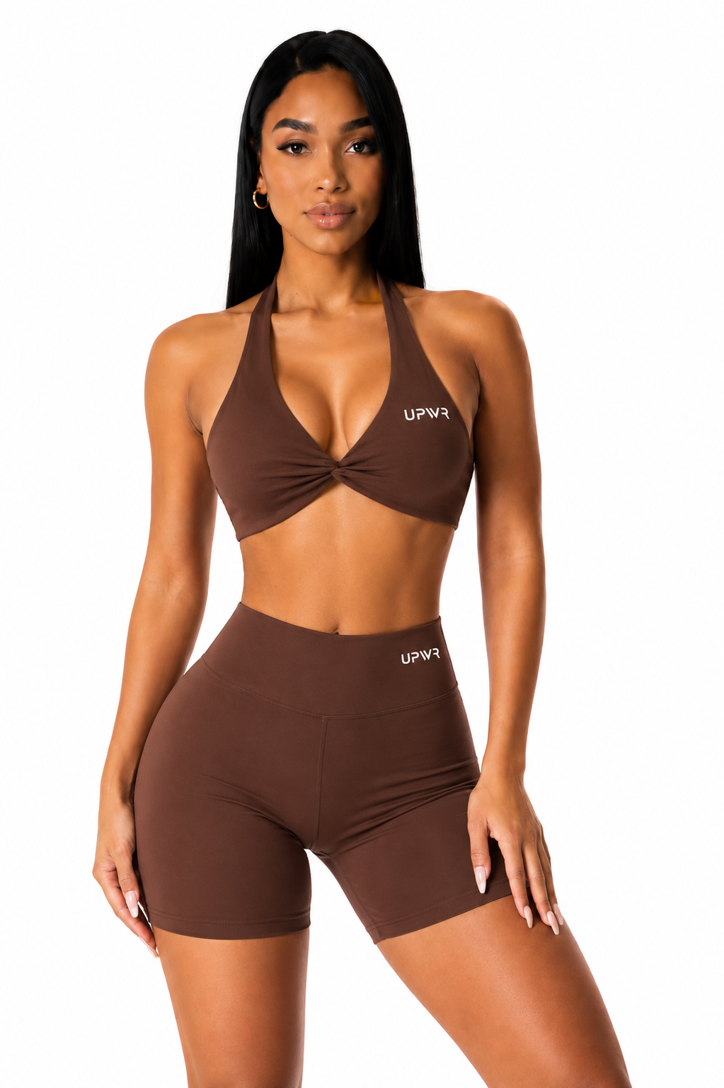 Twisted Sports Bra Chocolate | Upwr