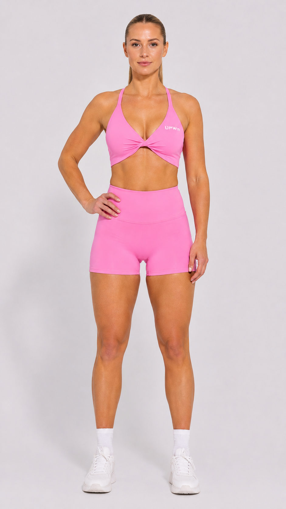 Twisted Sports Bra Pink | Upwr