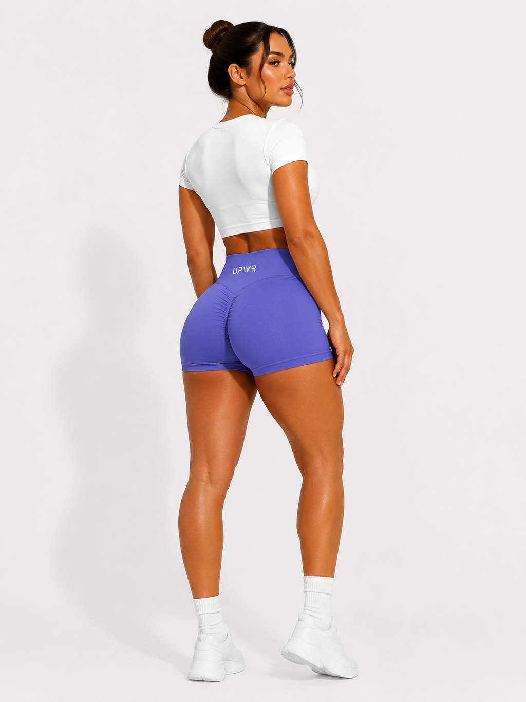 Scrunch Shorts Dark Blue | UPWR