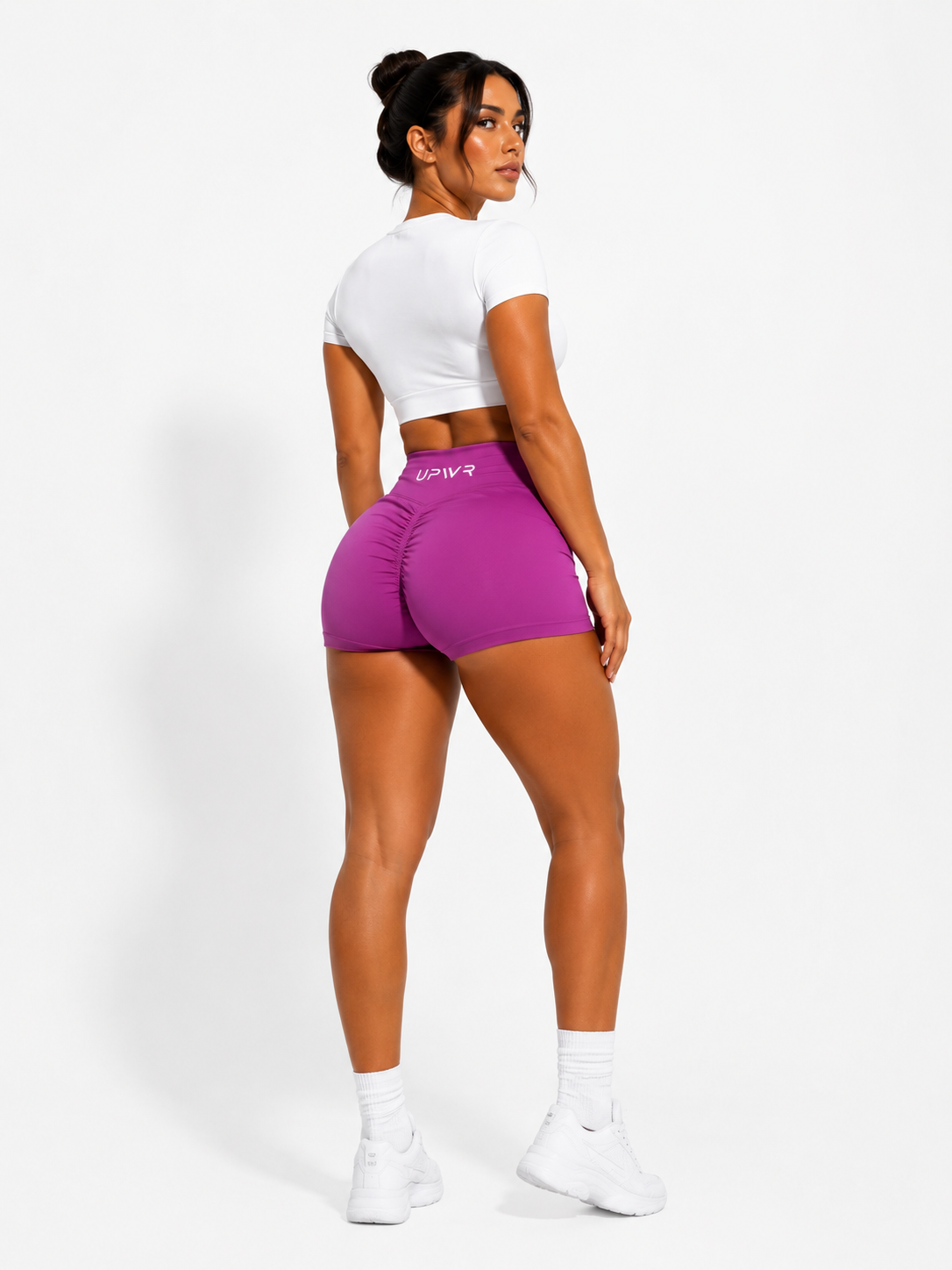 Scrunch Shorts Dark Purple | UPWR