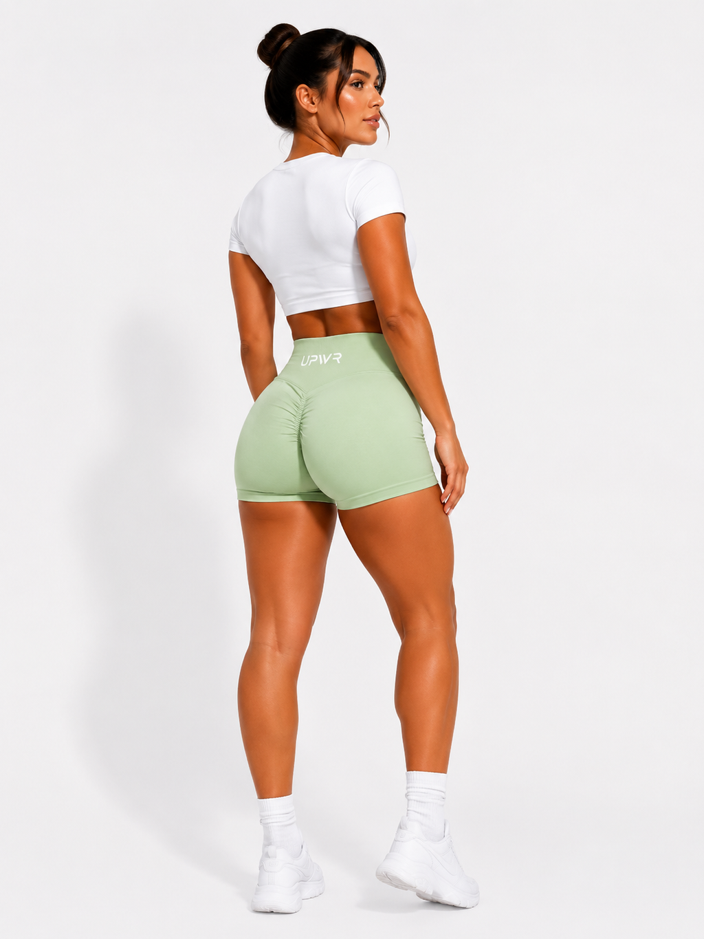 Scrunch Shorts Mint green | UPWR